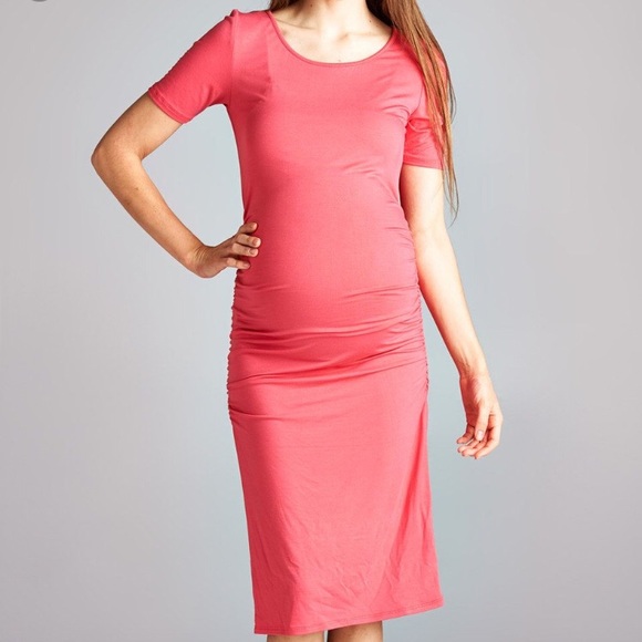 Hello Miz Large Coral Maternity Dress - Picture 3 of 4